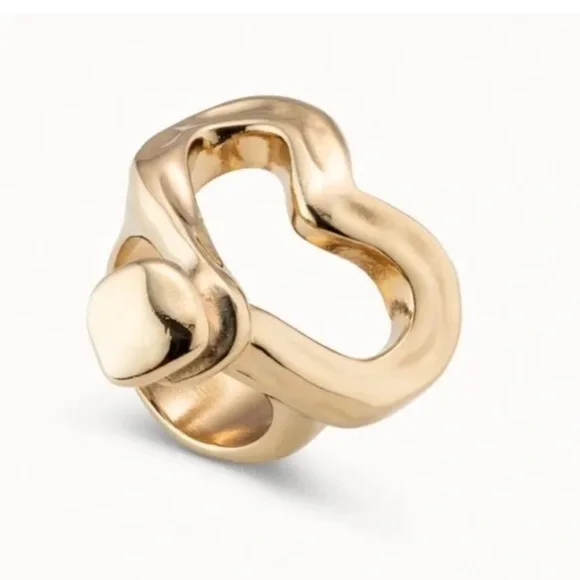 Uno De 50 Ring - NAILED HEART - Gold - Various Sizes - Picture 2 of 14